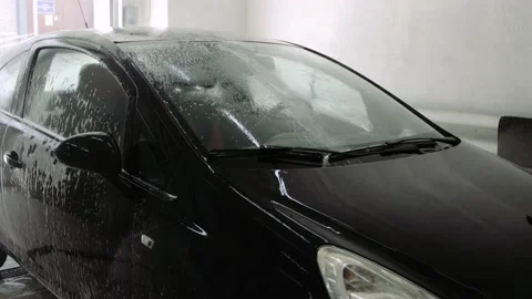 Car washing process in closeup Video stock 133641799