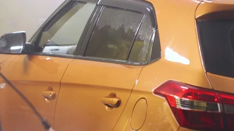 Car washing process in closeup Stock Footage 167488780