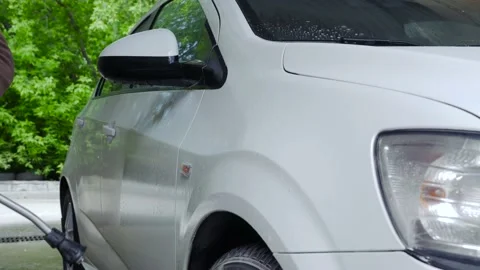 Car Washing Process on a Self-Service Car Wash Stock Footage 131171029