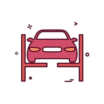 Car washing van icon vector design 스톡 일러스트