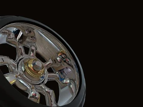 Car wheel 3D rendering Stock Illustration
