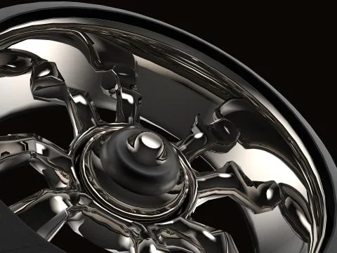 Car wheel 3D rendering Stock Illustration