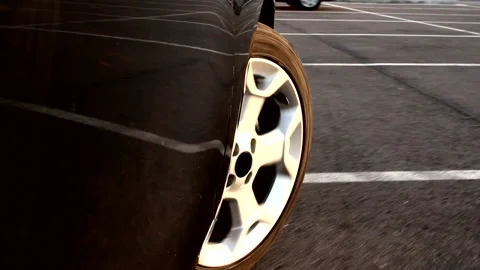 Car wheel close up Stock Footage 210652521