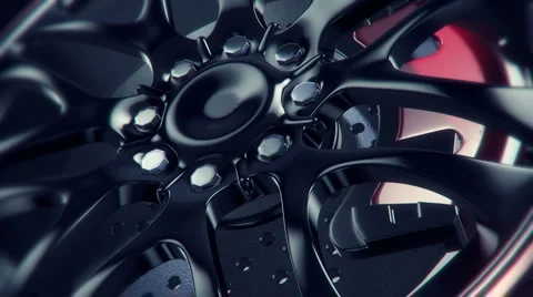 Car wheel close-up loop Video stock 5670021
