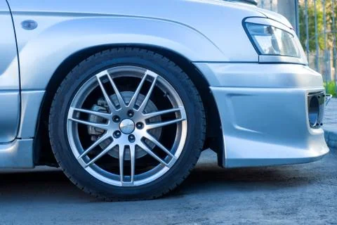 Car wheel close-up Stock Photos