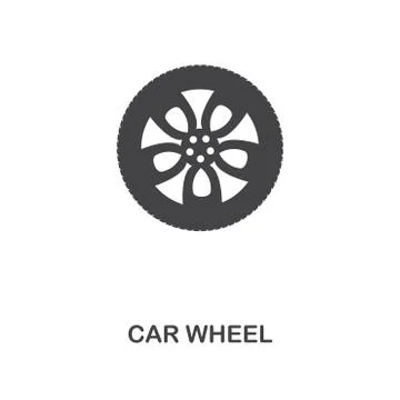 Car Wheel creative icon. Simple element illustration. Car Wheel concept symbol Stock Illustration