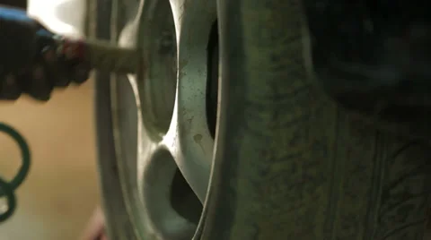 Car Wheel Dismantling Stock-Footage 29915109