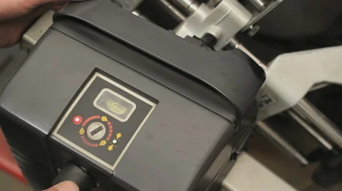 Car wheel fixed with computerized wheel alignment machine Stock Footage 51970946