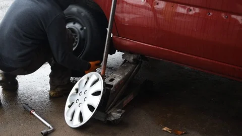 Car wheel Stock Footage 97561624