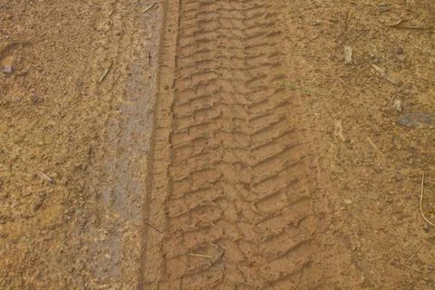 Car wheel on ground Stock Photos