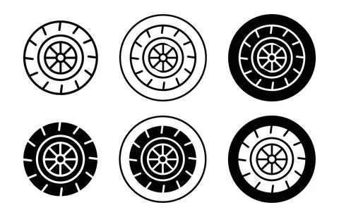 Car wheel icon Stock Illustration