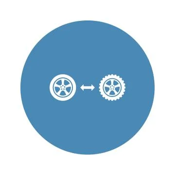 Car wheel icon symbol vector Stock Illustration