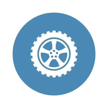Car wheel icon symbol vector Stock Illustration