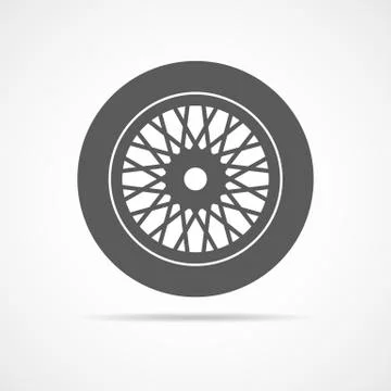 Car wheel icon. Vector illustration. Stock Illustration