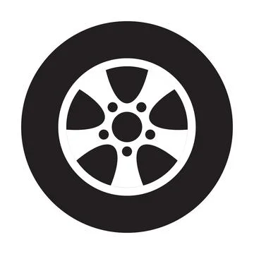 Car wheel icon vector for your web site design, logo, app, UI. illustration Stock Illustration
