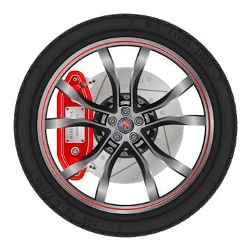 Car Wheel Stock Illustration