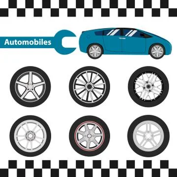 Car wheel Stock Illustration