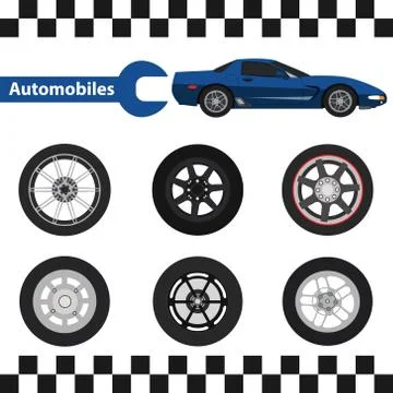 Car wheel Illustrazione stock