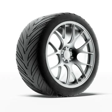 Car wheel 库存插图