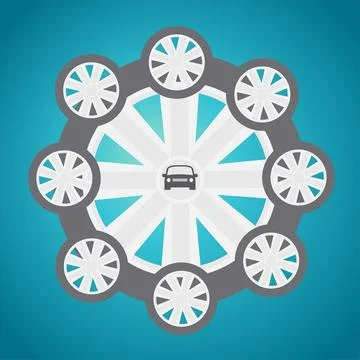 Car wheel Stock Illustration