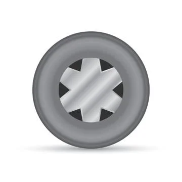 Car wheel illustration Stock Illustration