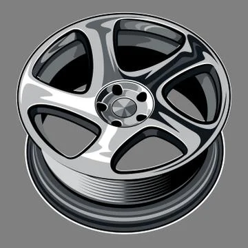 Car wheel illustration Stock Illustration