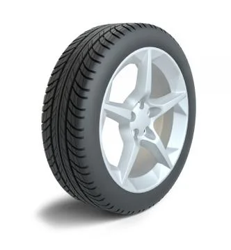Car wheel isolated Stock Illustration