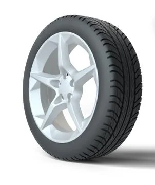 Car wheel isolated Illustration