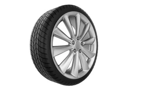 Car wheel. Isolated on white background Stock Illustration