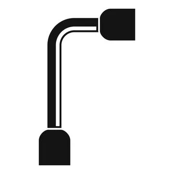 Car wheel key icon, simple style Illustrazione stock