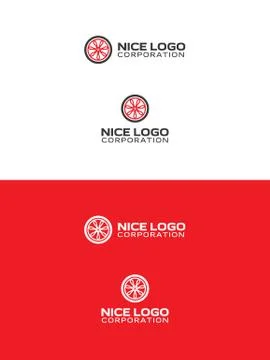 Car wheel logo Illustrazione stock