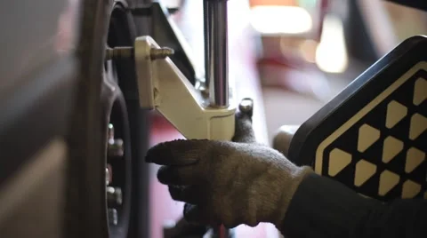 Car Wheel Mechanic Stock Footage 47004304