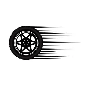 Car wheel move Stock Illustration