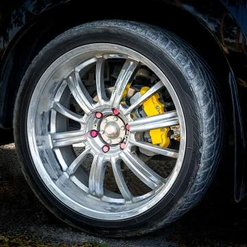 Car wheel Foto stock