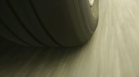 Car wheel rolling - Close Up. Stock Footage 34748429