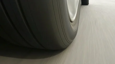Car wheel rolling - Close Up. Stock Footage 34749796