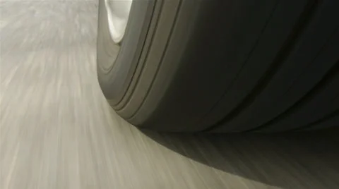 Car wheel rolling - Close Up. Stock Footage 34752260
