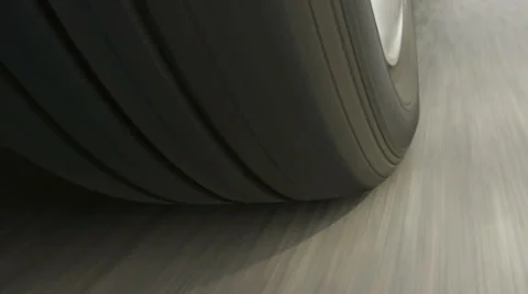 Car wheel rolling - Close Up. Stock Footage 34752906