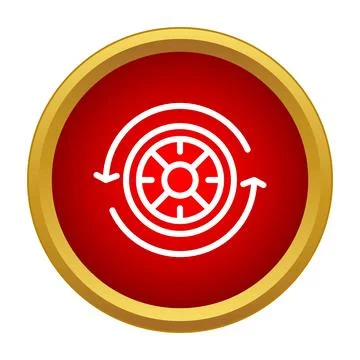 Car wheel rotating arrow vector icon design Stock Illustration
