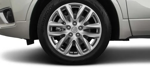 Car wheel side view Galaxy Silver Metallic 2019 Buick Envision Premium II Stock Footage 160017795