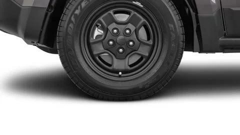 Car wheel side view Granite Crystal Metallic Clearcoat 2017 Jeep Patriot Sport Stock Footage 159933813