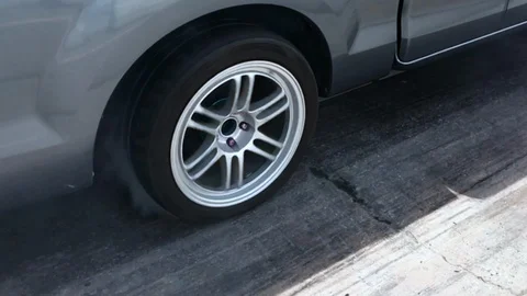 Car wheel spinning. Stock Footage 94450732