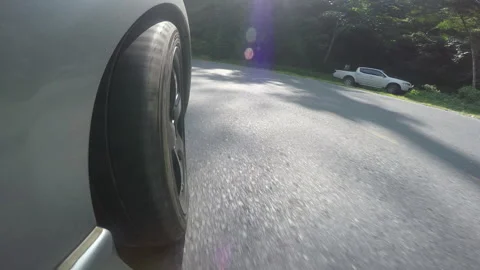 Car wheel is spinning Stock Footage 283905400