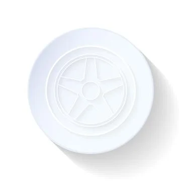 Car wheel thin lines icon Stock Illustration