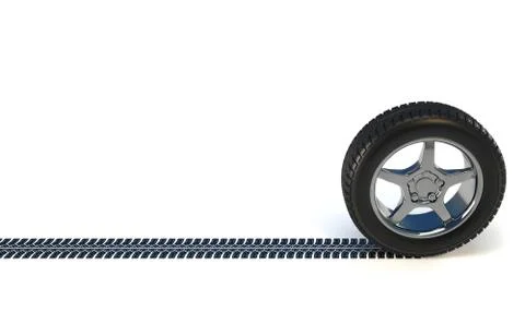 Car wheel tire Stock Illustration