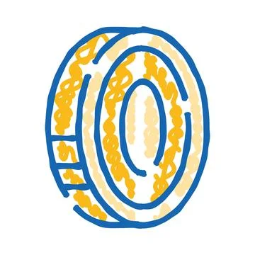 Car wheel tire vector doodle sketch illustration Stock-Illustration