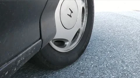 Car Wheel While Driving Video stock 10816820