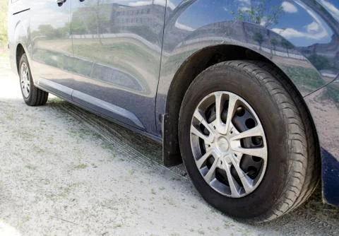 Car wheels close view Stock Photos