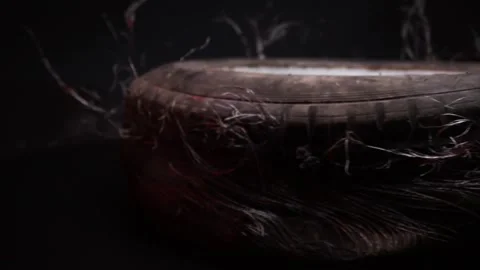 Car wheels discs after a burnout Video stock 242406545