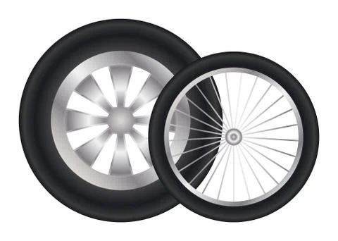 A car wheels Stock Illustration
